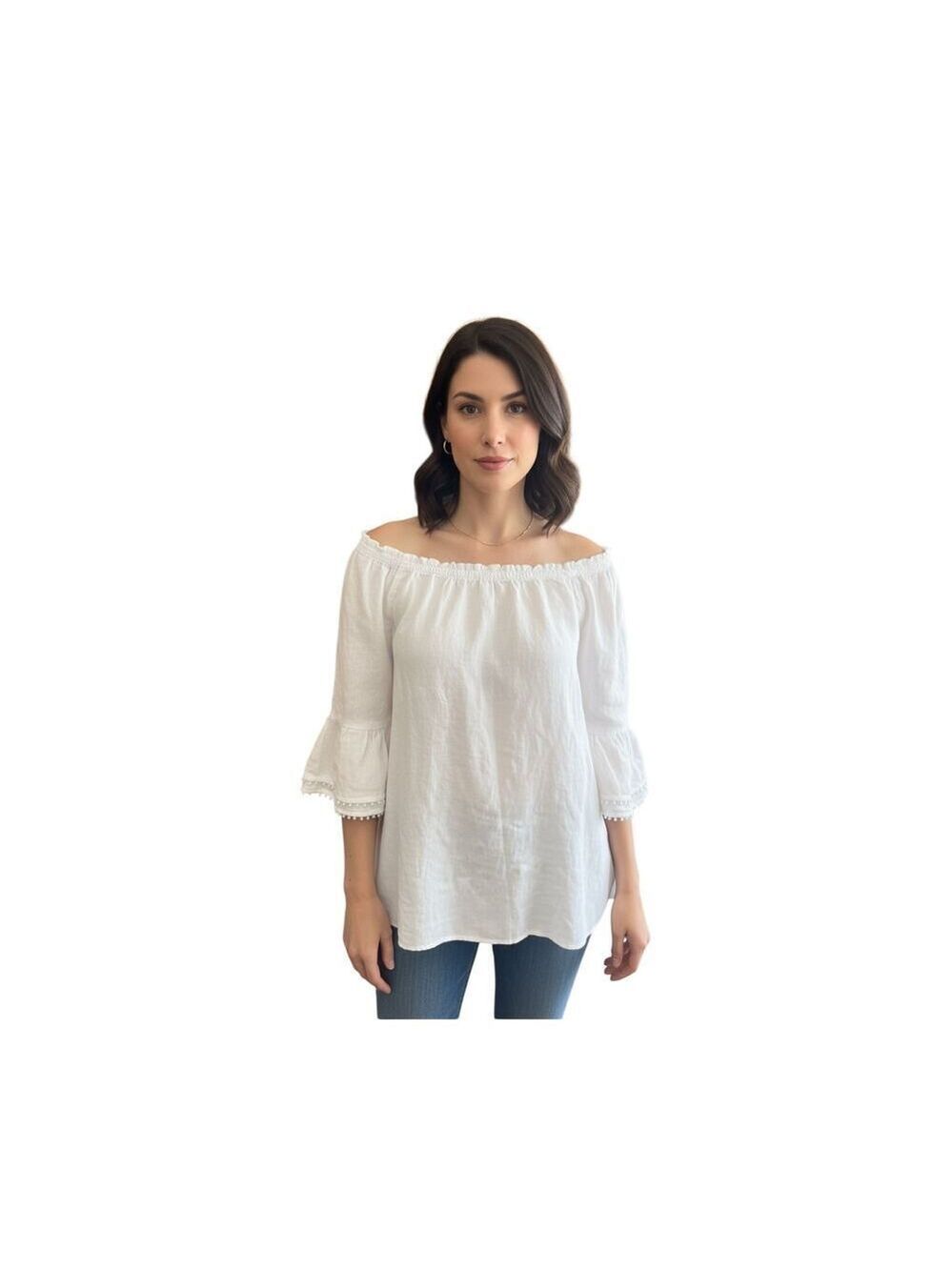 Charter Club 100% Linen blouse size XL